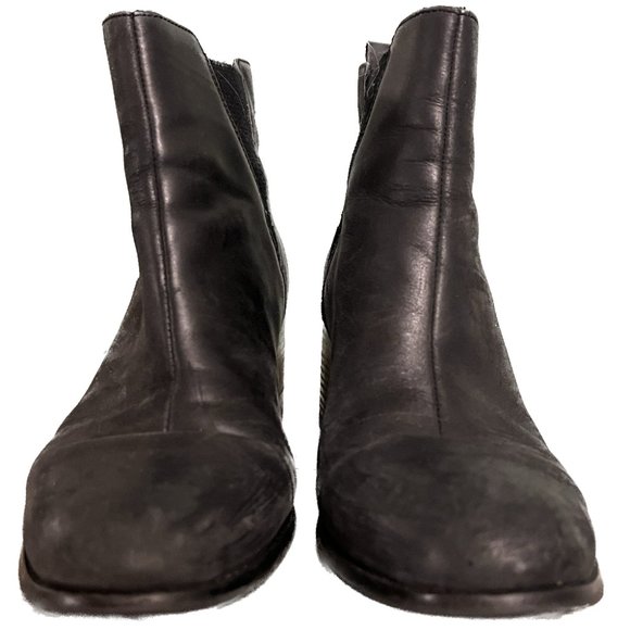 TOMS Esme Black Leather Booties, 8.5 - Picture 2 of 5
